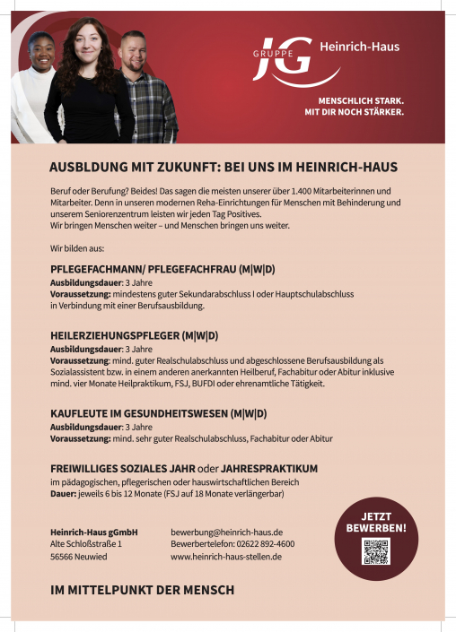 Heinrich-Haus Anzeige-Schulheft-A4-2026