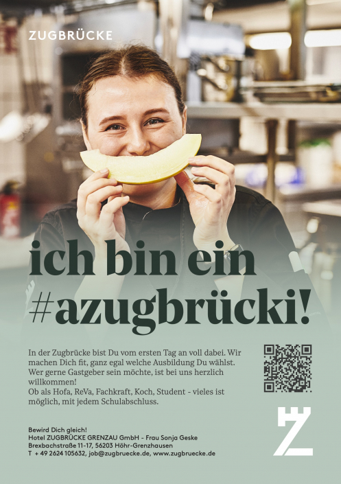 Hotel ZUGBRUECKE Anzeige A5 Best Azubis